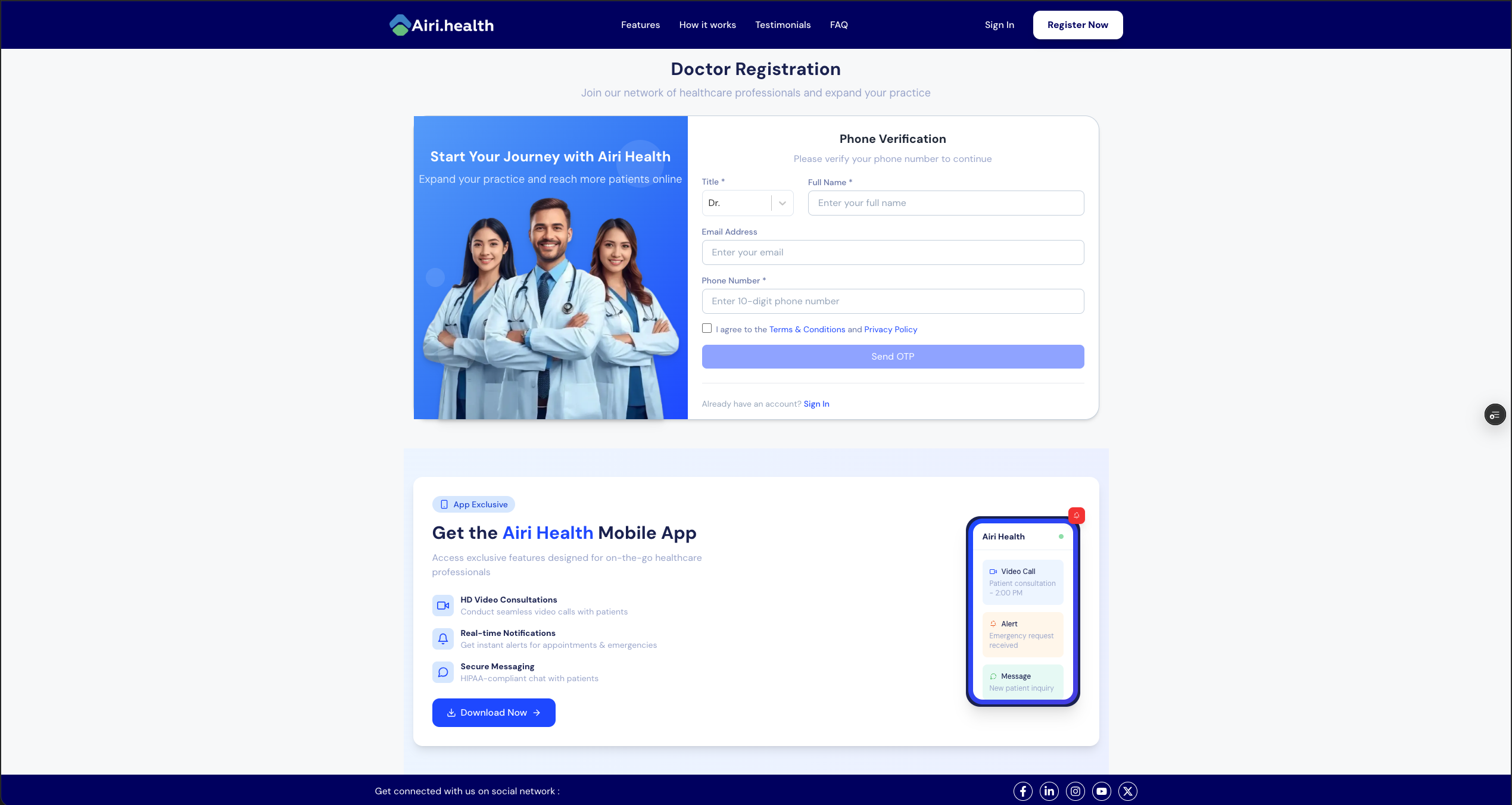 Airi Doctor - Healthcare Provider Admin Dashboard